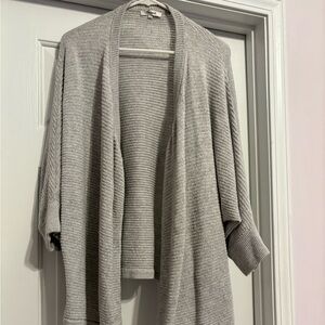Madewell Light Gray Open-Front Cardigan